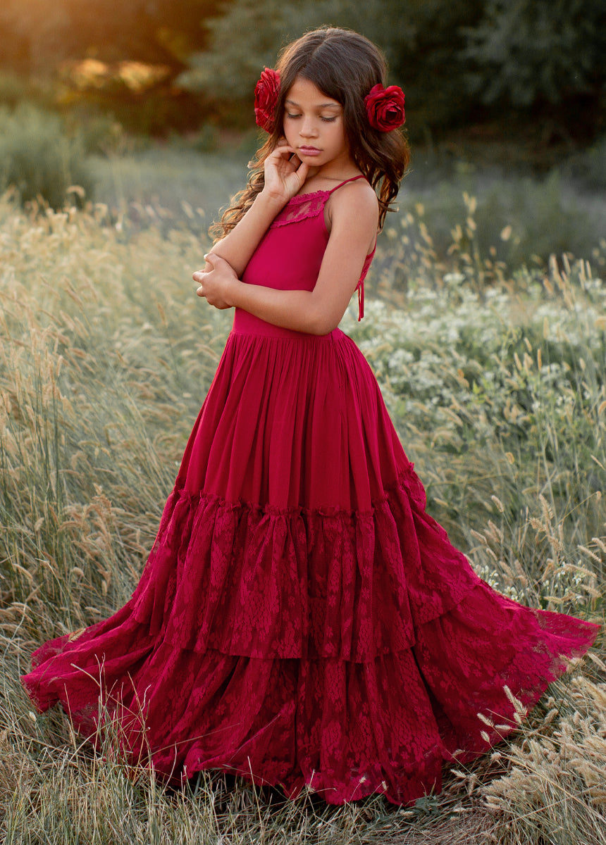 crimson dress
